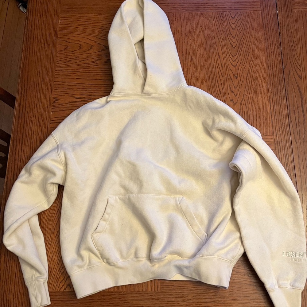 Fear of God Essentials X-Small Cream Hoodie